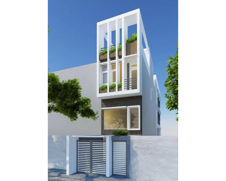 Mẫu nhà phố đẹp 4 tầng kinh doanh nhà trọ