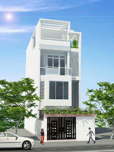 Thiết kế nhà phố 3 tầng 5x16.5m - Thiết Kế Kiến Trúc | Thi Công Xây Dựng |  Thiết Kế Thi Công Nội Thất