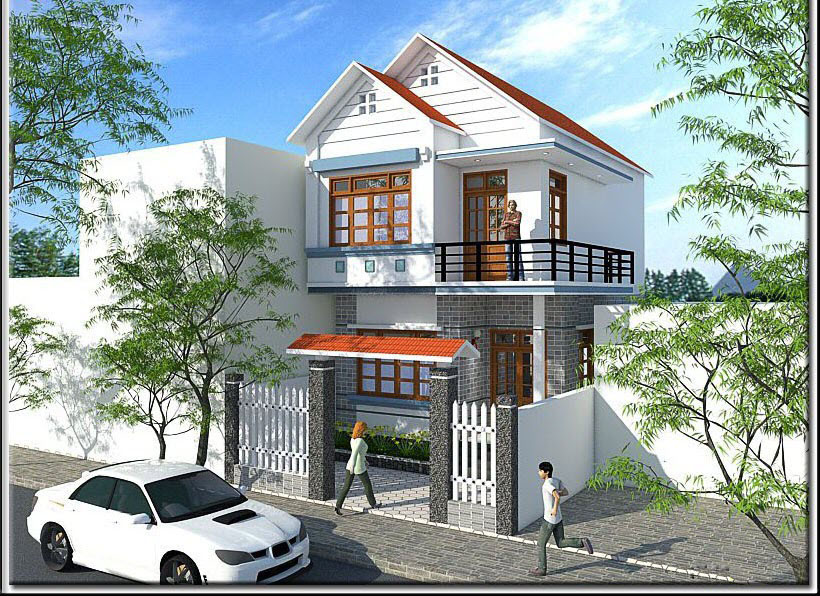 mẫu biệt thự đẹp 2 tầng 120m2