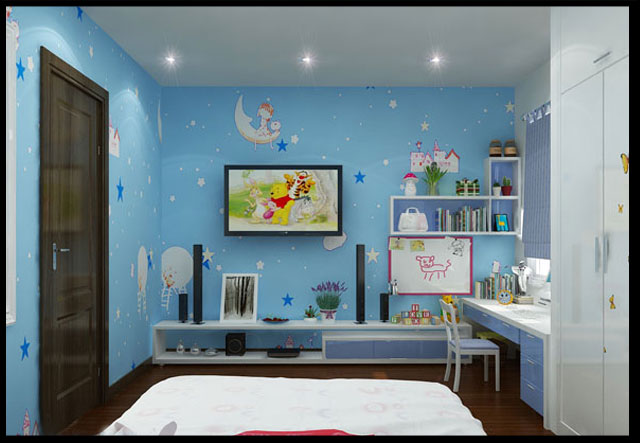 Phòng ngủ cho bé mẫu nhà phố 5x18m
