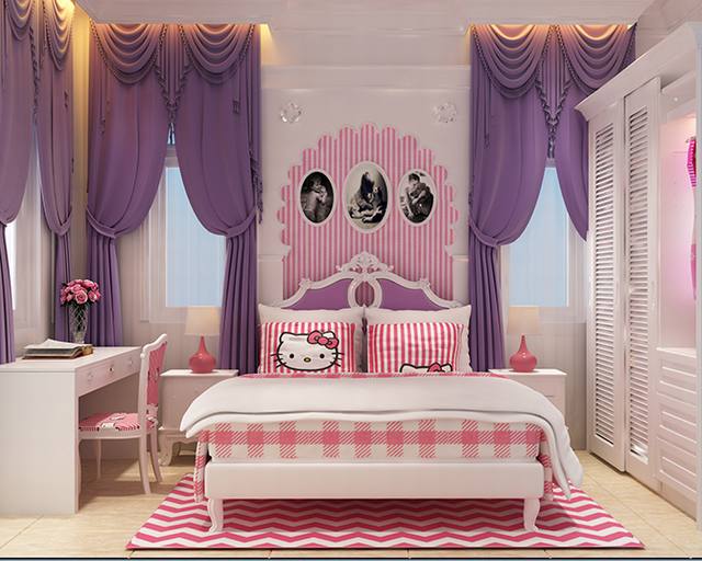 Phòng ngủ con gái biệt thự cổ điển pháp 3 tầng