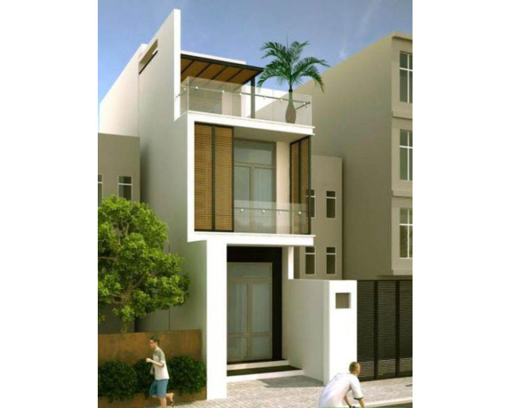 Mẫu thiết kế nhà phố 2.5 tầng đẹp hiện đại trên đất 72m2