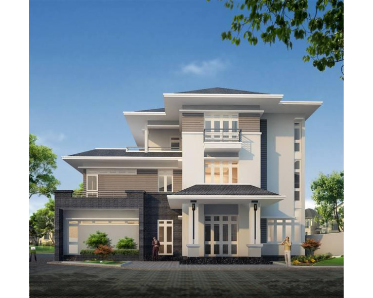 Mẫu biệt thự tân cổ điển 3 tầng 15x19m đẹp