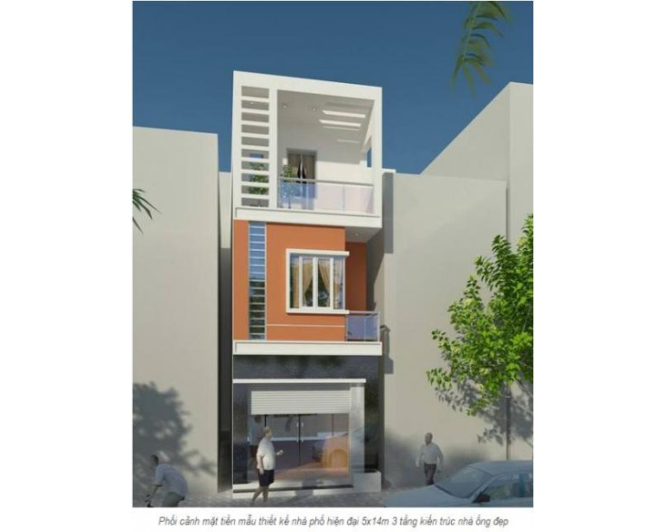 Mẫu nhà phố 3 tầng hiện đại