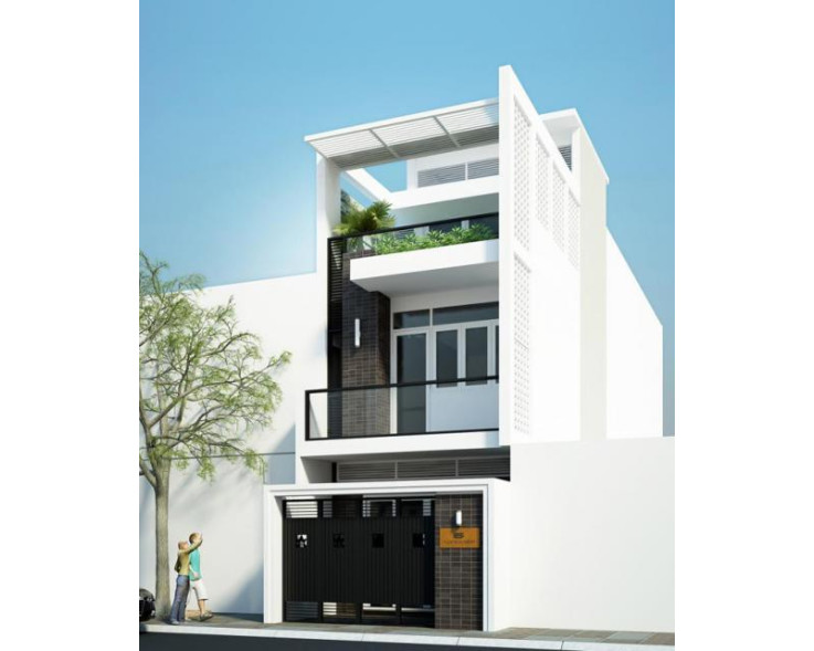 Mẫu thiết kế nhà ống đẹp 3 tầng 5x12m