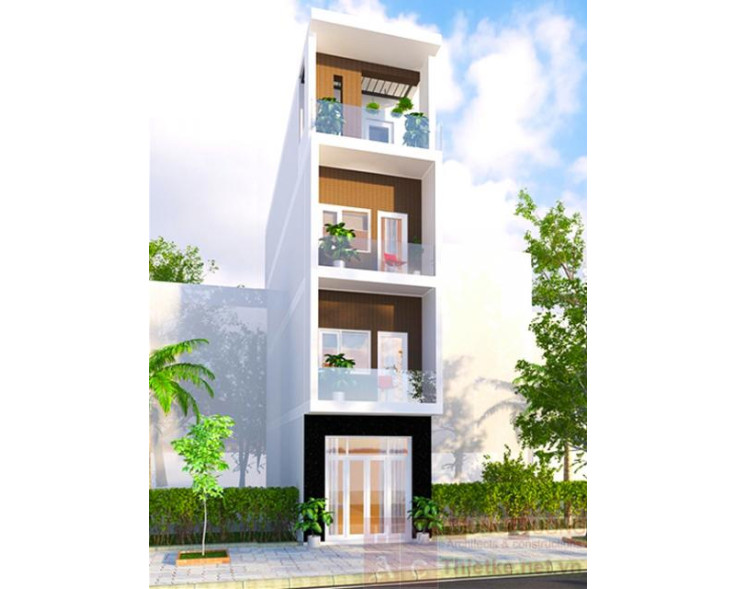 Mẫu nhà ống lệch tầng trên đất 3,75x13m