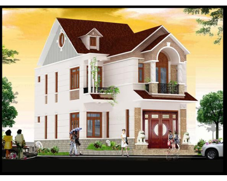 Mẫu biệt thự 2 tầng 7x16m phong cách tân cổ điển