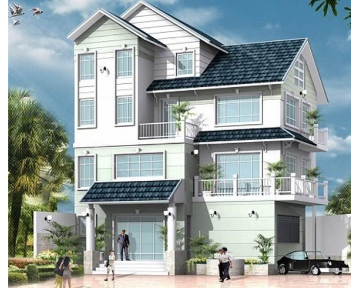 Biệt thự bán cổ điển 3 tầng 2 mặt tiền