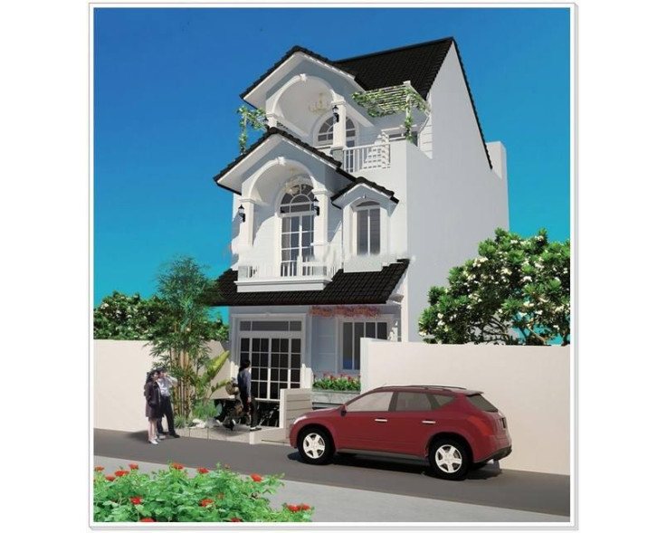 Biệt thự mini 3 tầng kiểu Pháp