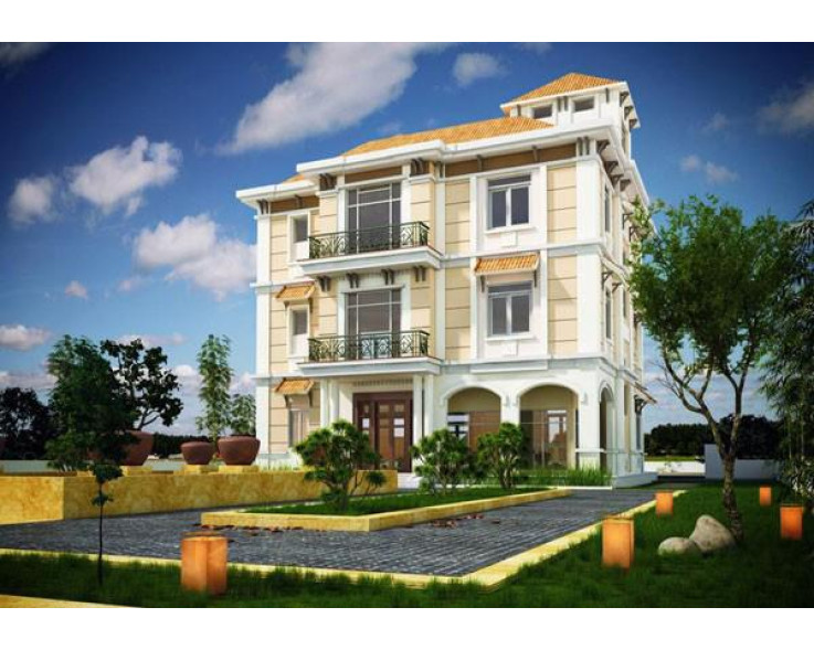 Thiết kế biệt thự vườn 3 tầng mái thái