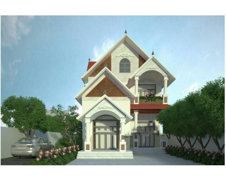 Biệt thự đẹp 8x15m hình chữ L
