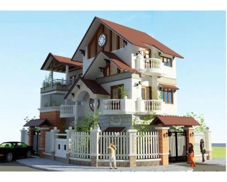 Thiết kế biệt thự 3 tầng hiện đại mái thái 7×13.5m