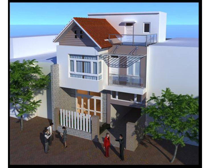Nhà phố 2 tầng phong cách Á - Đông