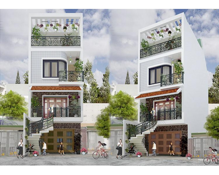 Mẫu nhà 2 tầng đẹp - Nhận vẽ 3D Nội Thất - Ngoại Thất - LH: 0932053577
