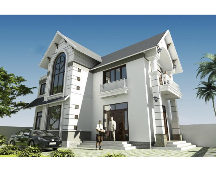 Mẫu biệt thự 2 tầng 2 mặt tiền 7.5x12m không gian mở